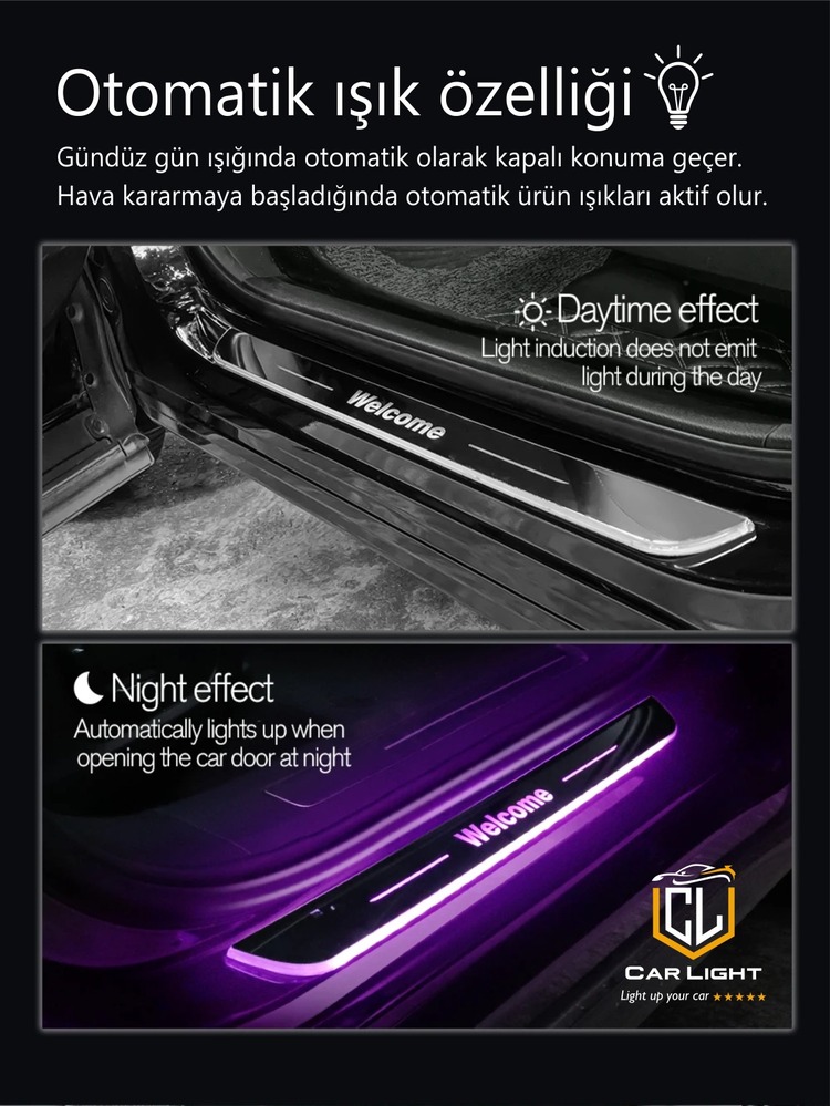 TOYOTA RGB & ANİMASYONLU IŞIKLI OTO KAPI EŞİĞİ ( 2 ADET )