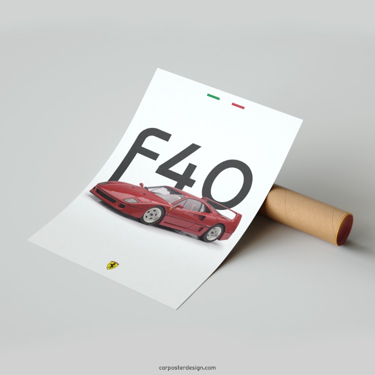 Ferrari F40 Duvar Posteri