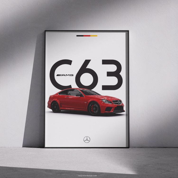 Mercedes Benz C63 AMG Coupe Poster