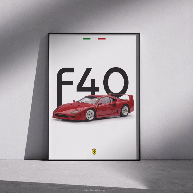Ferrari F40 Duvar Posteri