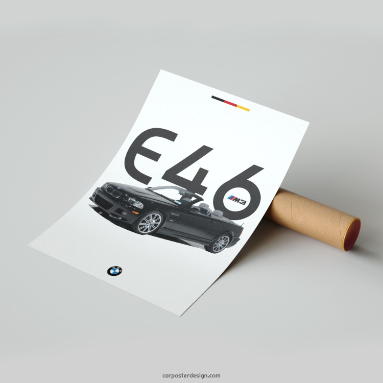 BMW E46 M3 Duvar Posteri