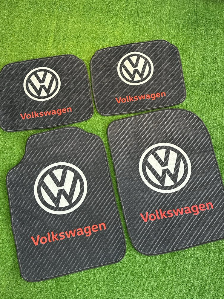 VolksWagen Logolu Premium Araç Paspas Seti – Siyah Şık Tasarım (4’lü Set)