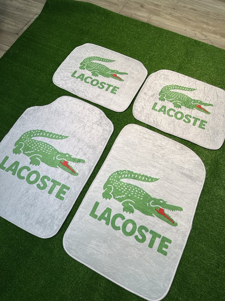 Lacoste Yazılı Premium Araç Paspas Seti – Şık & Modern Tasarım (4’lü Set)