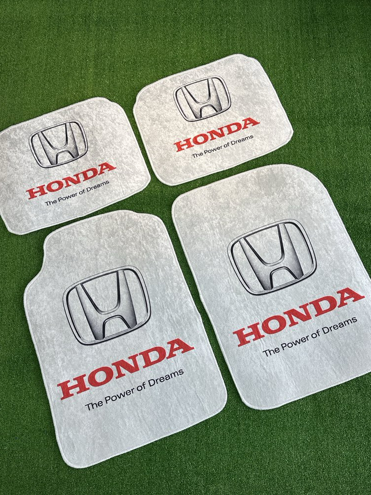 Honda Logolu Premium Araç Paspas Seti – Beyaz Spor Tasarım (4’lü Set)
