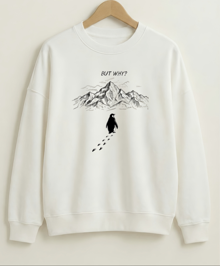 But Why? – Nihilist Penguen Baskılı Sweatshirt