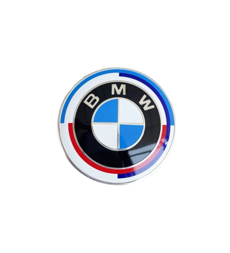 Bmw 50. Yıl 56MM Jant Göbek Damla Sticker 4 Adet