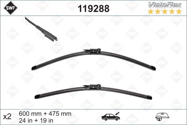 SILECEK SUPURGESI TAKIMI 600mm / 475mm MERCEDES W176 C117 X156 . AUDI A3 . RENAULT KOLEOS . BMW E90 