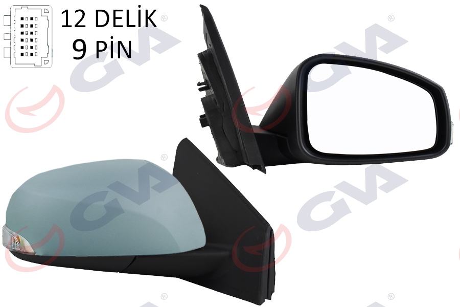 DIŞ DİKİZ AYNASI SAĞ MEGANE-FLUENCE 08 ELEKTRİKLİ ISITMALI SİNYALLİ KATLANIR ASTARLI