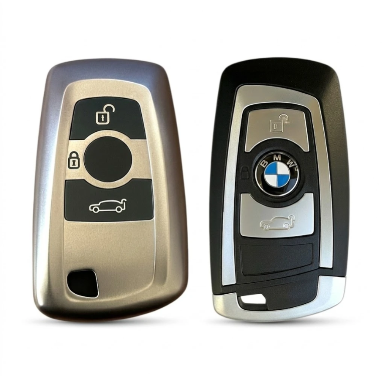 BMW F30 Uyumlu Silikon Oto Anahtar Kılıfı Gri