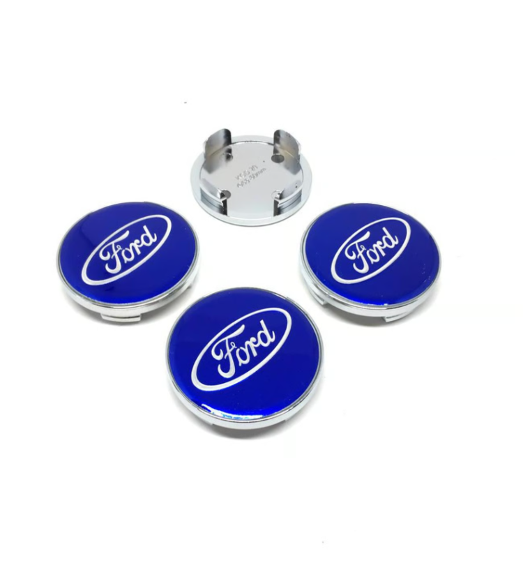 Ford Metalik Jant Göbeği Mavi 50 55mm