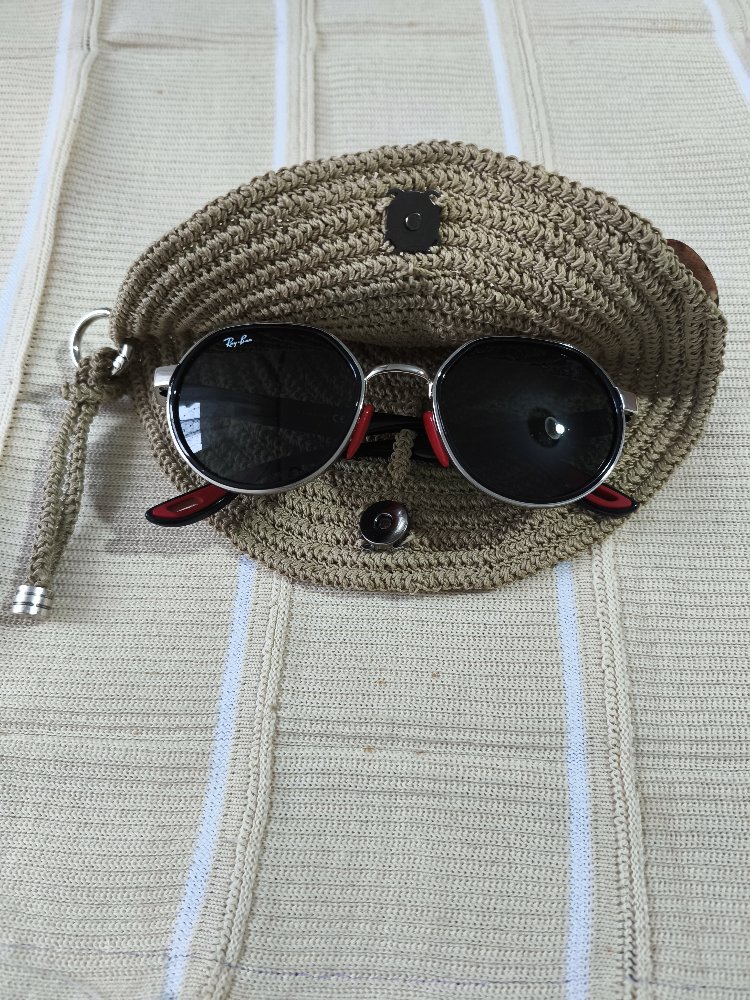 El Örgüsü Polyester Makrome Gözlük Kılıfı