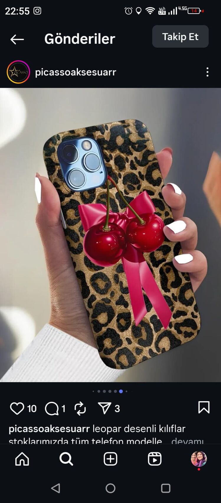 cherry leopard CASE