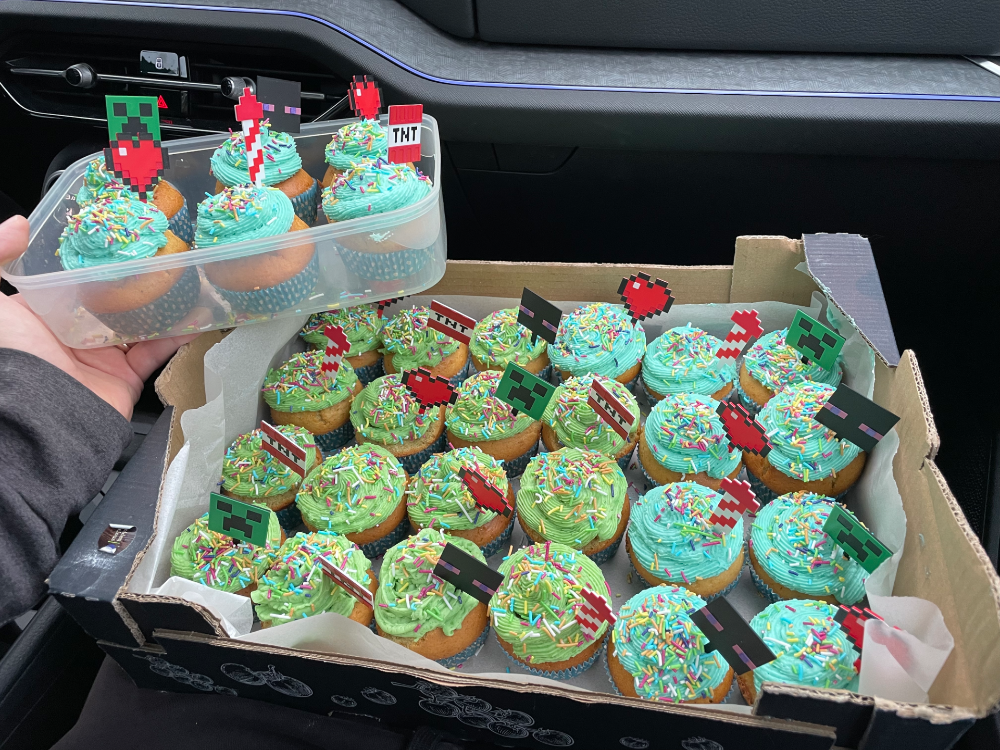 Minecraft Temalı Pasta ve Muffin Cupcake Süsleme Seti (6 Parça)