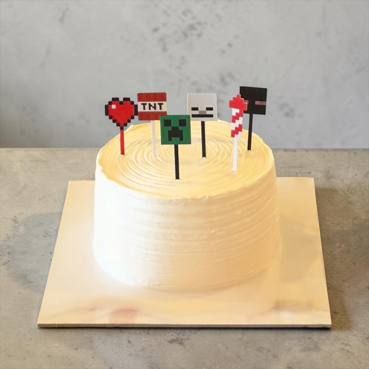 Minecraft Temalı Pasta ve Muffin Cupcake Süsleme Seti (6 Parça)