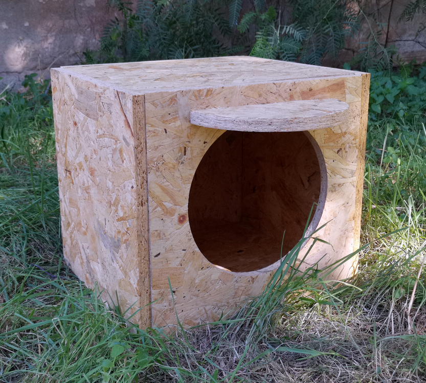 Kedi Evi Kedi Yuvası soğuk ve yağmura dayanıklı 15 mm OSB'den dayanıklı kedi evi
