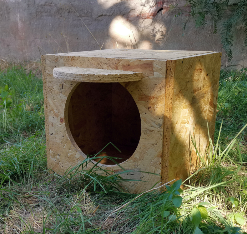 Kedi Evi Kedi Yuvası soğuk ve yağmura dayanıklı 15 mm OSB'den dayanıklı kedi evi