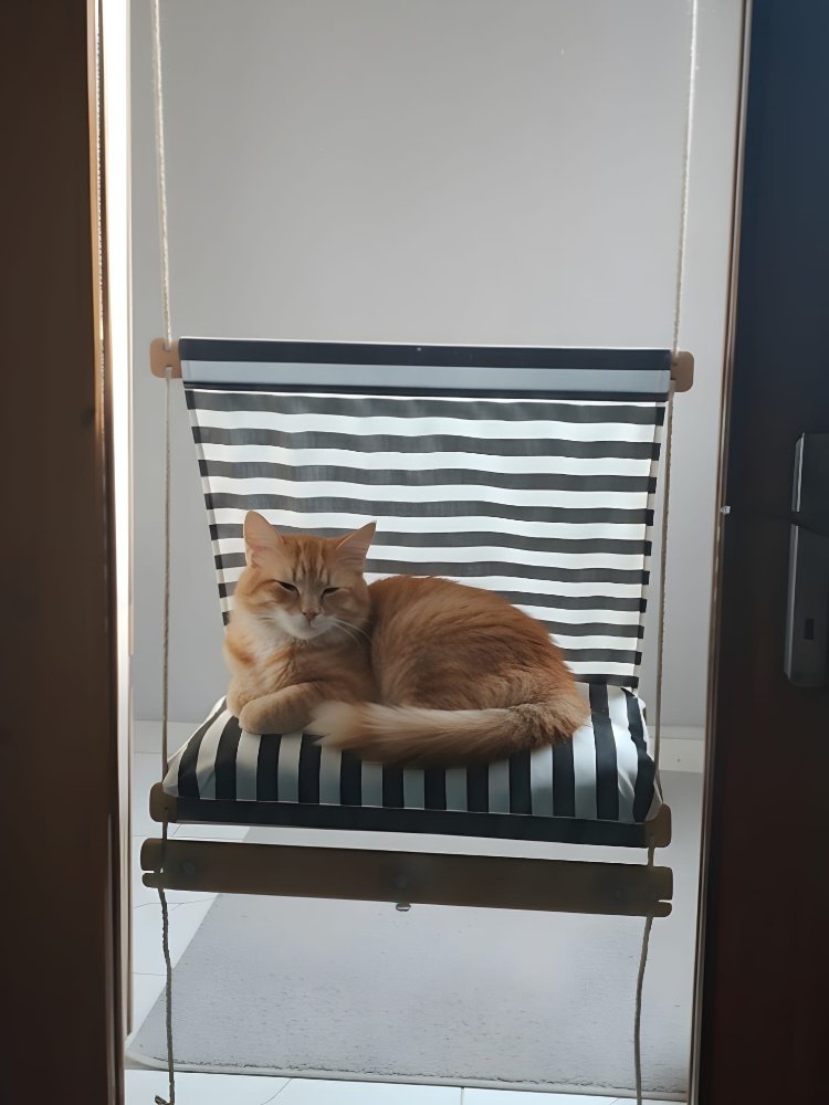 Pencere Önü Minderli Kedi Hamağı