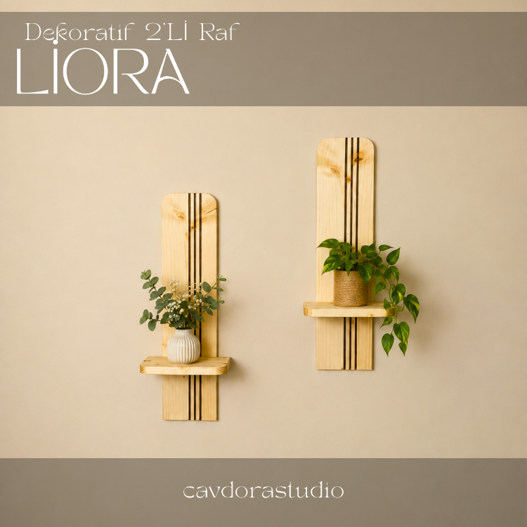 Dekoratif 2'li Raf - Model: LİORA
