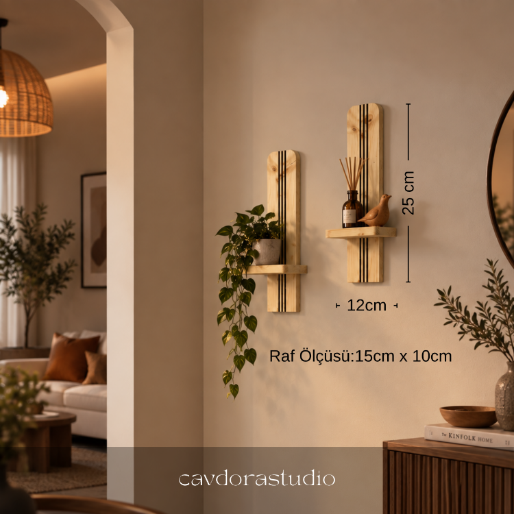 Dekoratif 2'li Raf - Model: LİORA