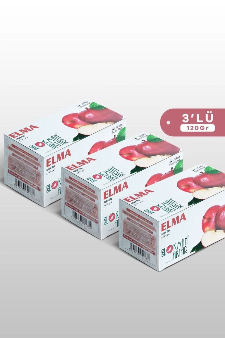 DVD Lokman Aktar Elma Çay 20 Adet Poşet Çay 40 Gr x 3 Adet
