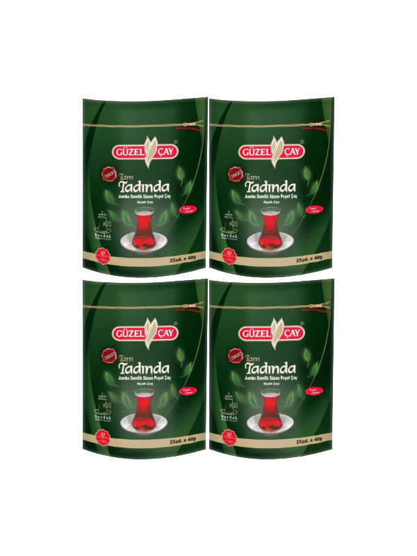 Güzel Çay Tam Tadında 40 Gr 25 Adet 1000 Gr X 4 Adet
