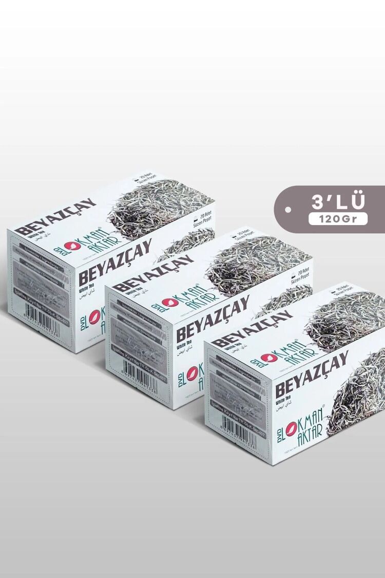 DVD Lokman Aktar Beyaz Çay 20 Adet Poşet Çay 40 Gr x 3 Adet