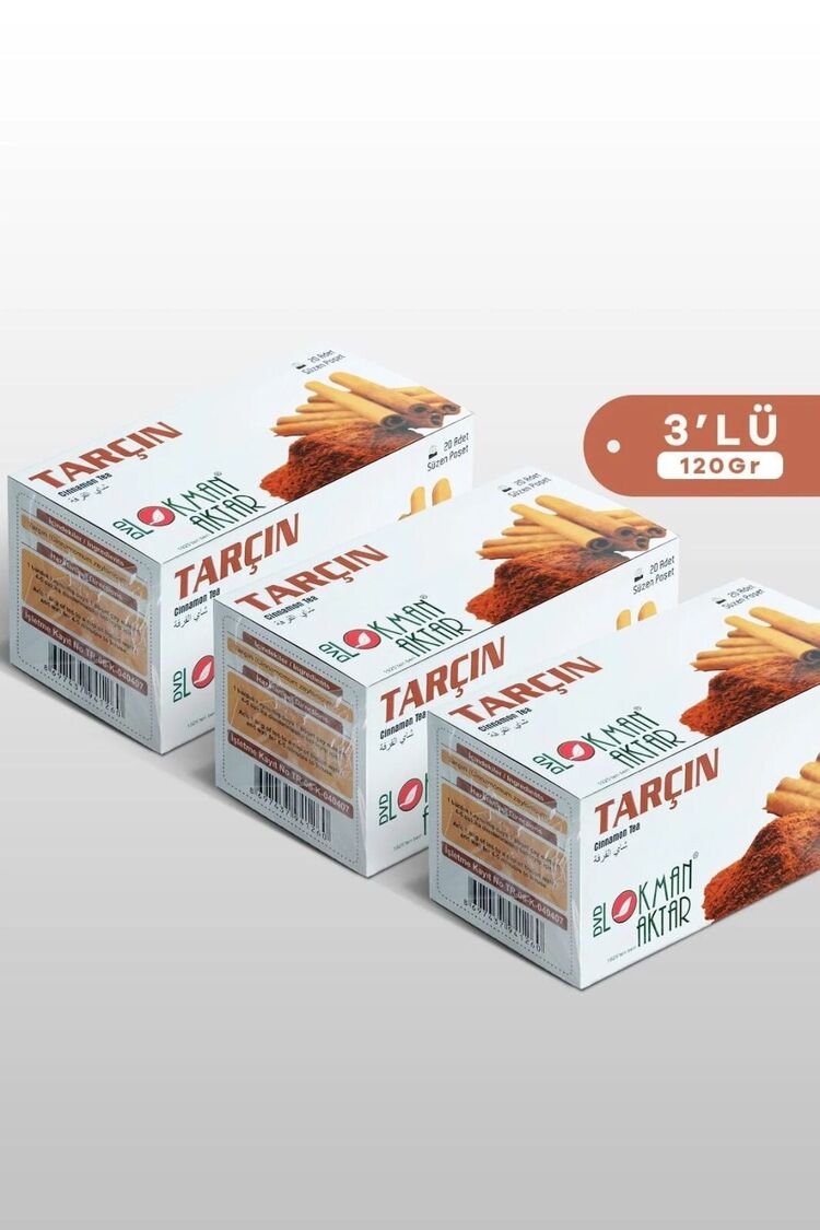DVD Lokman Aktar Tarçın Çay 20 Adet Bardak Poşet Çay 40 Gr x 3 Adet