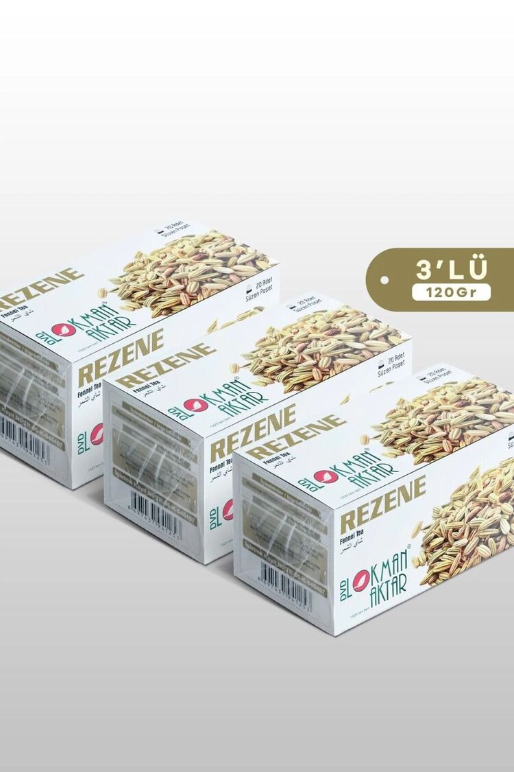 DVD Lokman Aktar Rezene Çay 20 Adet Bardak Poşet Çay 40 Gr x 3 Adet