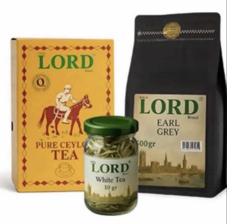 LORD Premium Seçki Çay Seti – Ceylon Siyah Çay, Earl Grey & Beyaz Çay (Özel Paket)