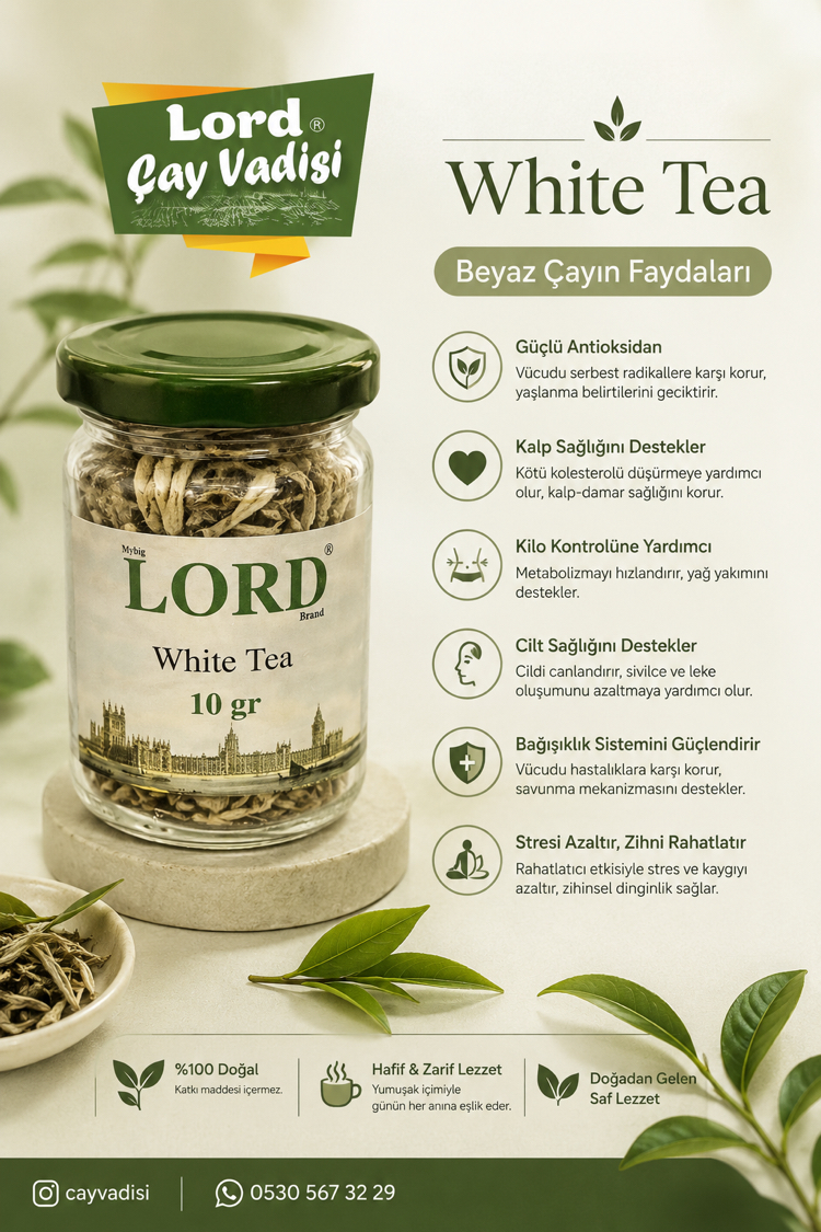 Lord Ceylon Beyaz Çay- 10 Gr