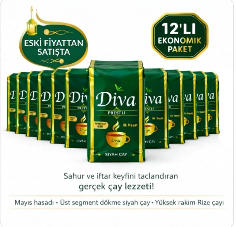 12 KG Diva Prestige 1 Kg Türk Rize Çayı