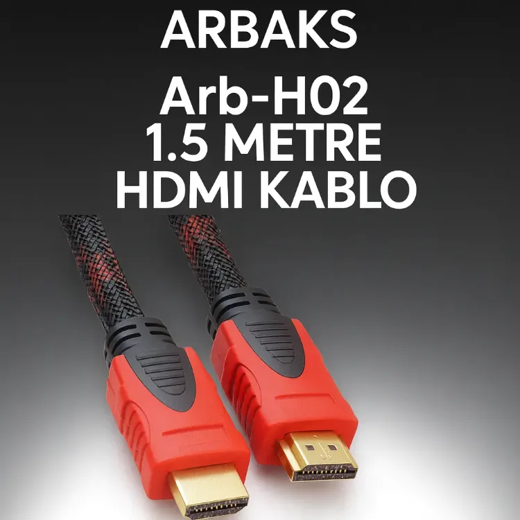 1.5 Metre Hasırlı Örgülü HDMI Kablo