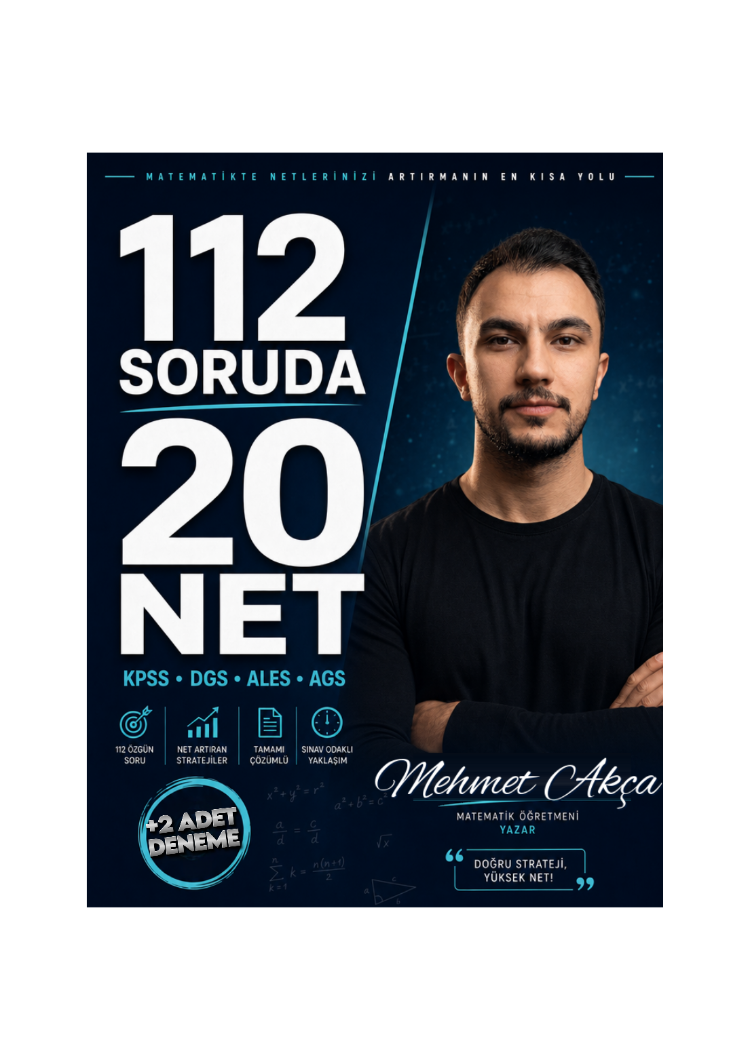 112 Soruda 20 Net | KPSS - DGS - ALES - AGS Soru Bankası (E-Kitap / PDF)