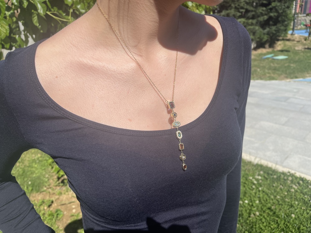 Çelik I Chakra Gold Y Kolye ♥︎