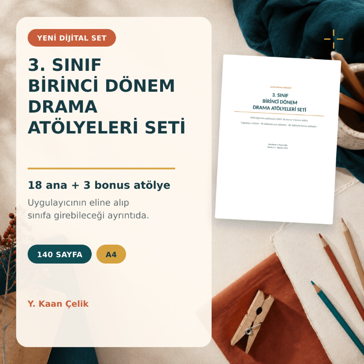 3 Sınıf Birinci Dönem Drama Atölyeleri Seti-MEB Uyumlu