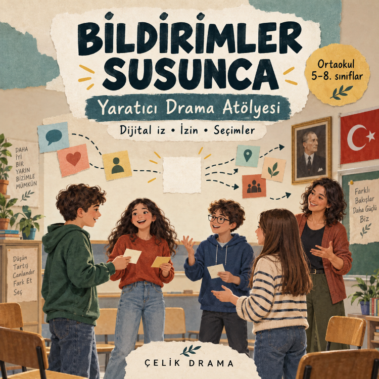 BİLDİRİMLER SUSUNCA Dijital İz, İzin ve Çevrim İçi Seçimler Yaratıcı Drama Atölyesi