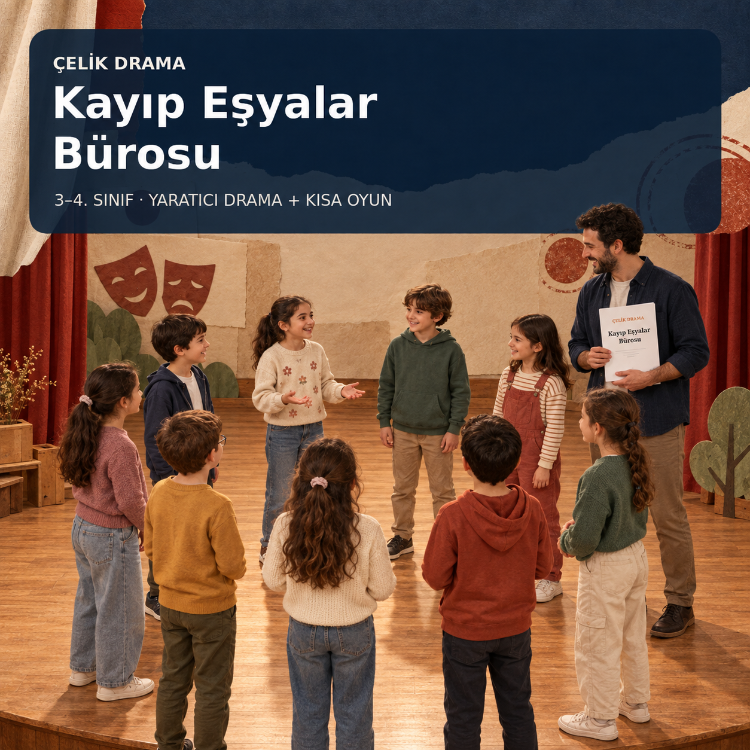 Çemberden Sahneye-Kayıp Eşyalar Bürosu | 3 ve 4. Sınıf Yaratıcı Drama ve Kısa Oyun Seti