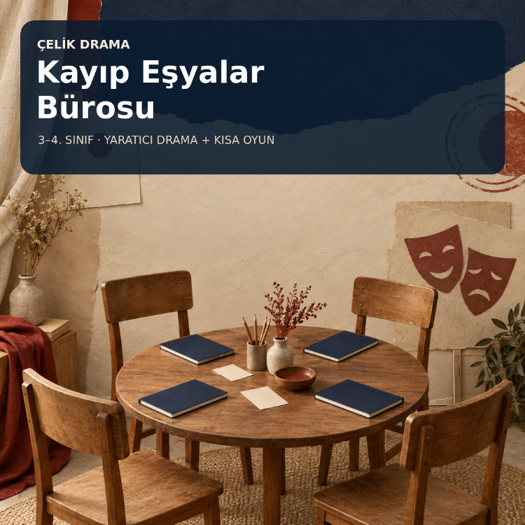 Çemberden Sahneye-Kayıp Eşyalar Bürosu | 3 ve 4. Sınıf Yaratıcı Drama ve Kısa Oyun Seti