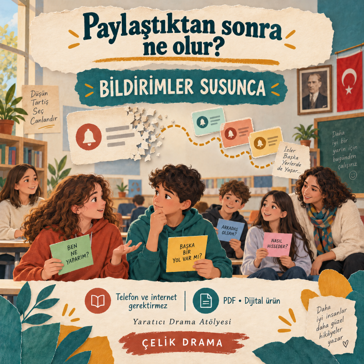 BİLDİRİMLER SUSUNCA Dijital İz, İzin ve Çevrim İçi Seçimler Yaratıcı Drama Atölyesi