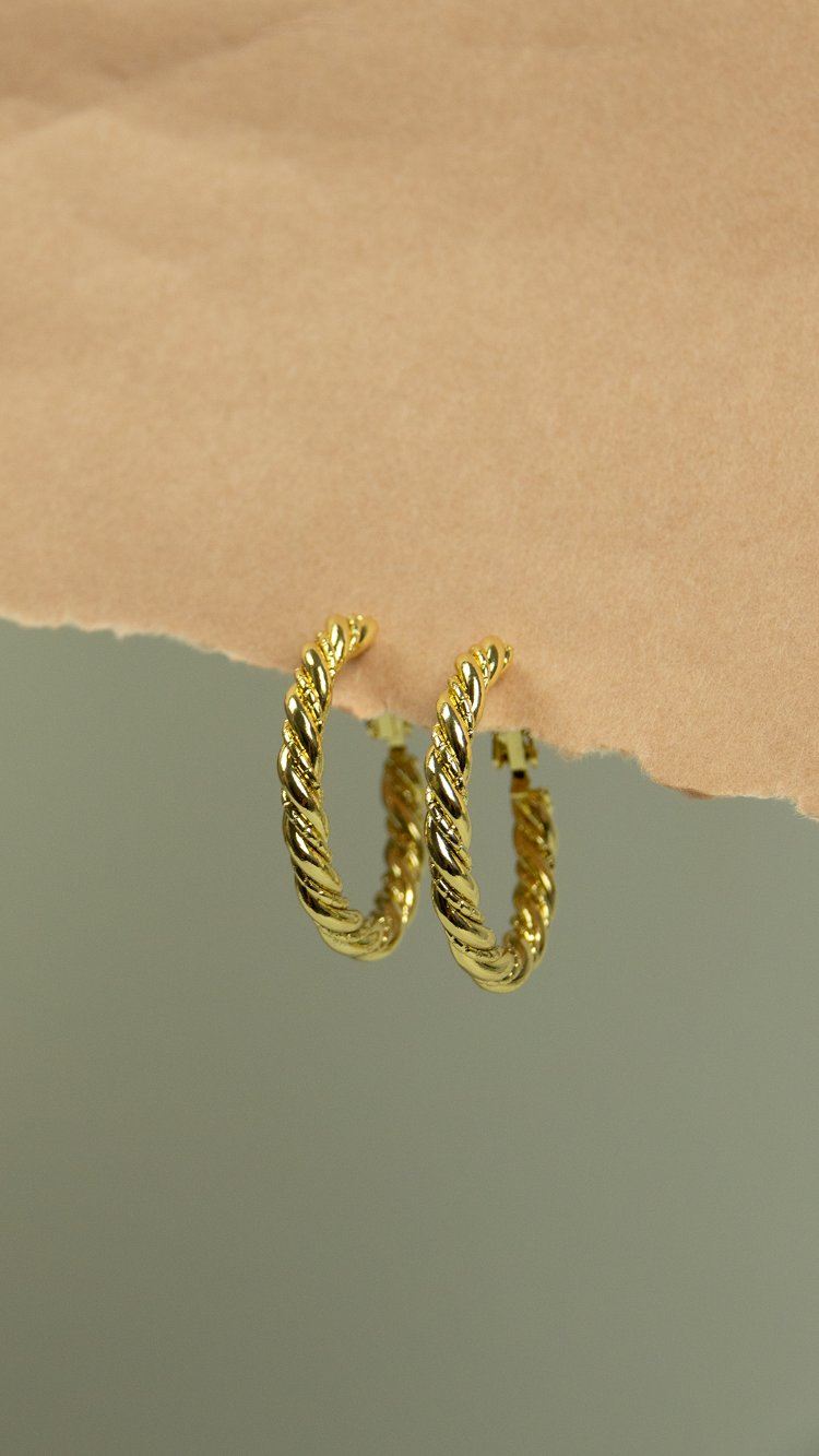 Gold Halka Küpe ( Orta )