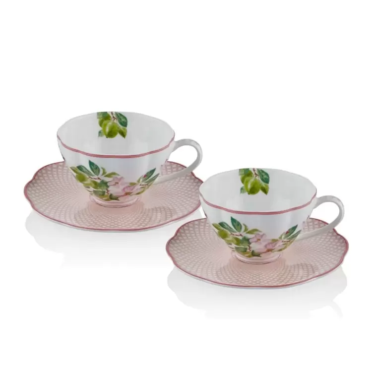 Kahve Fincanı 2 li Tea Delight Horticool Pink