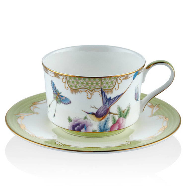 Tea Delight Çay Bardağı ve Tabağı (Tea Cup and Saucer) Green 