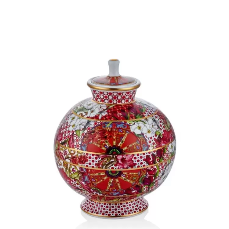 Lilyum Desenli 2L Small Tombul Şise