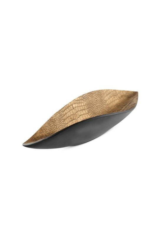 Gold Desen Kayık Tabak