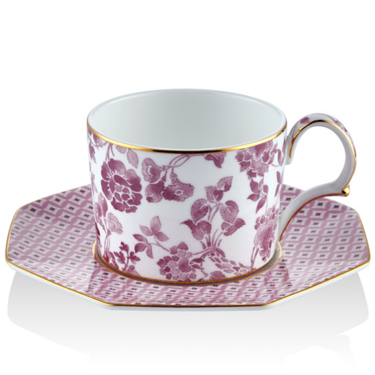 Tea Delight Tea Cup Saucers Pink (Çay Bardağı ve Tabağı)