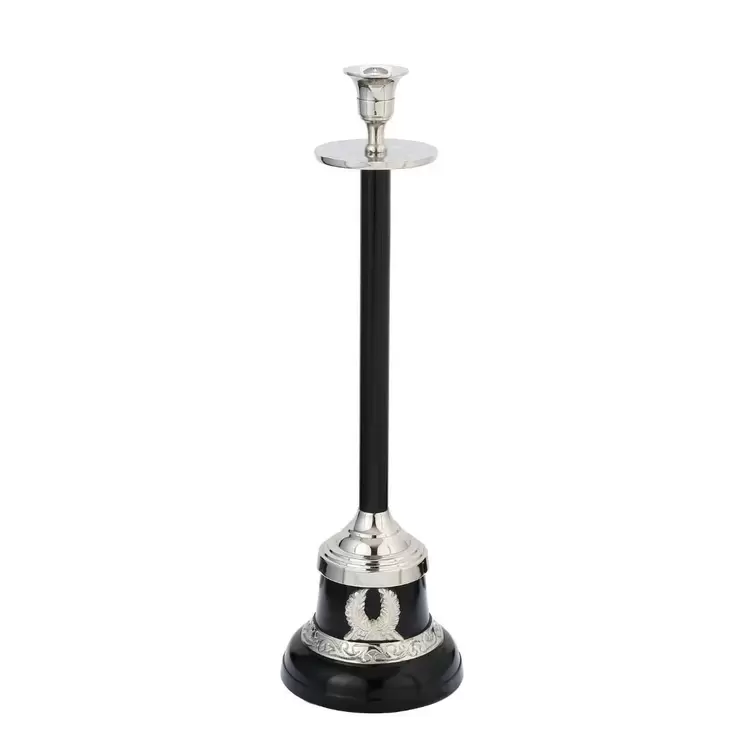 Gümüş Dekoratif Büyük Boy Mumluk | Silver Decorative Large Size Candle Holder