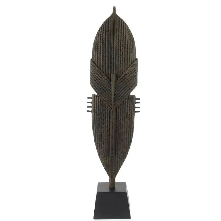  Siyah Metal Yaprak Dekoratif Obje 75 cm