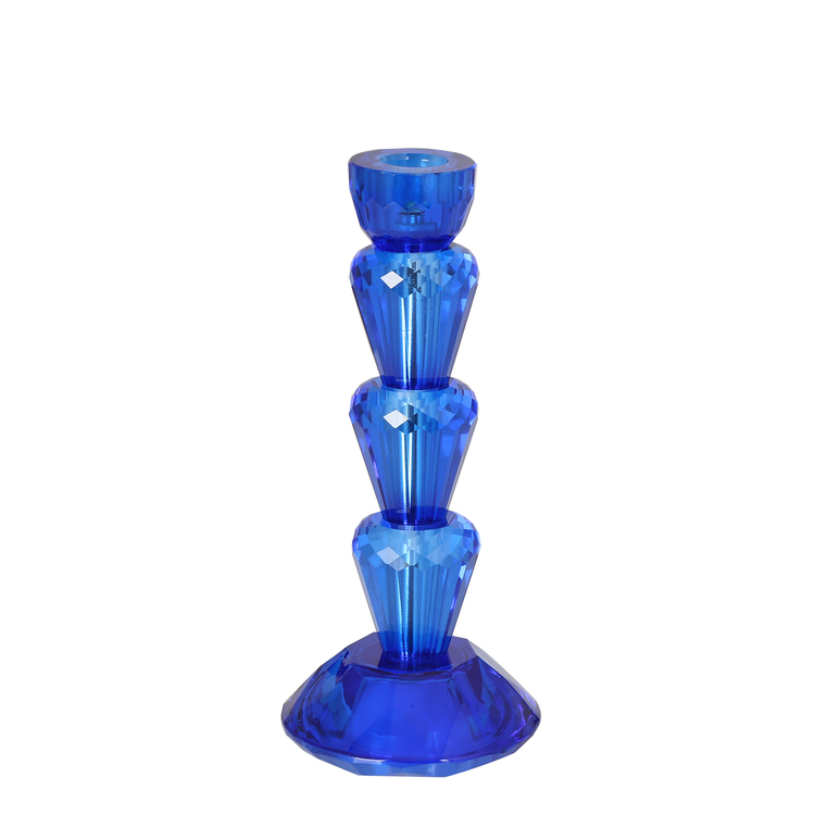 Blue Kristal Şamdan Orta Boy