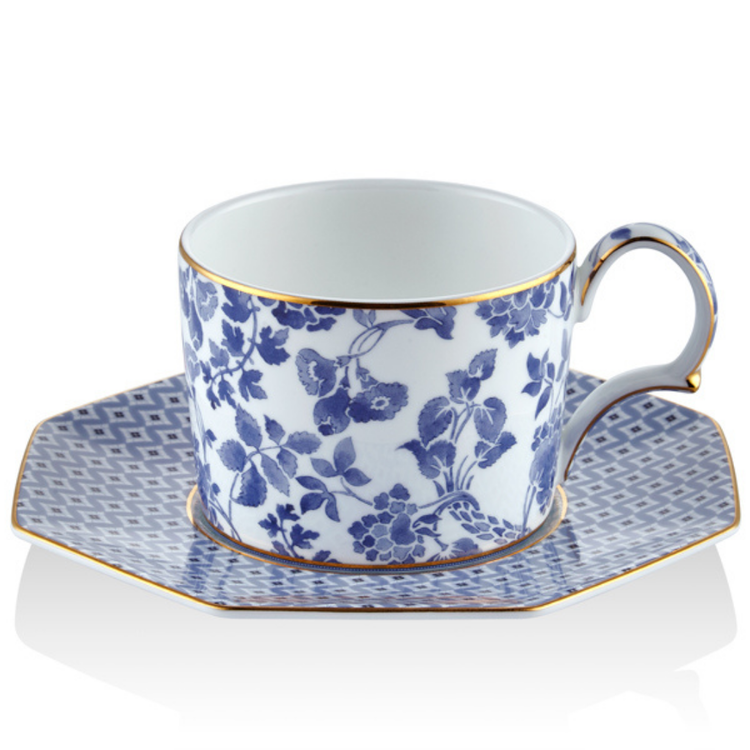 Tea Delight Tea Cup and Saucers Blue (Çay Bardağı ve Tabağı)