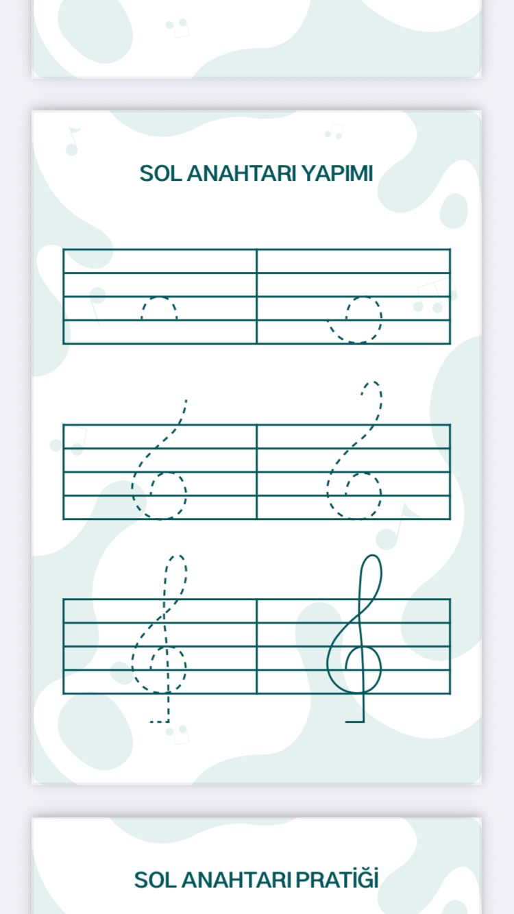 Müzik çalışma sayfaları ve kitapçığı